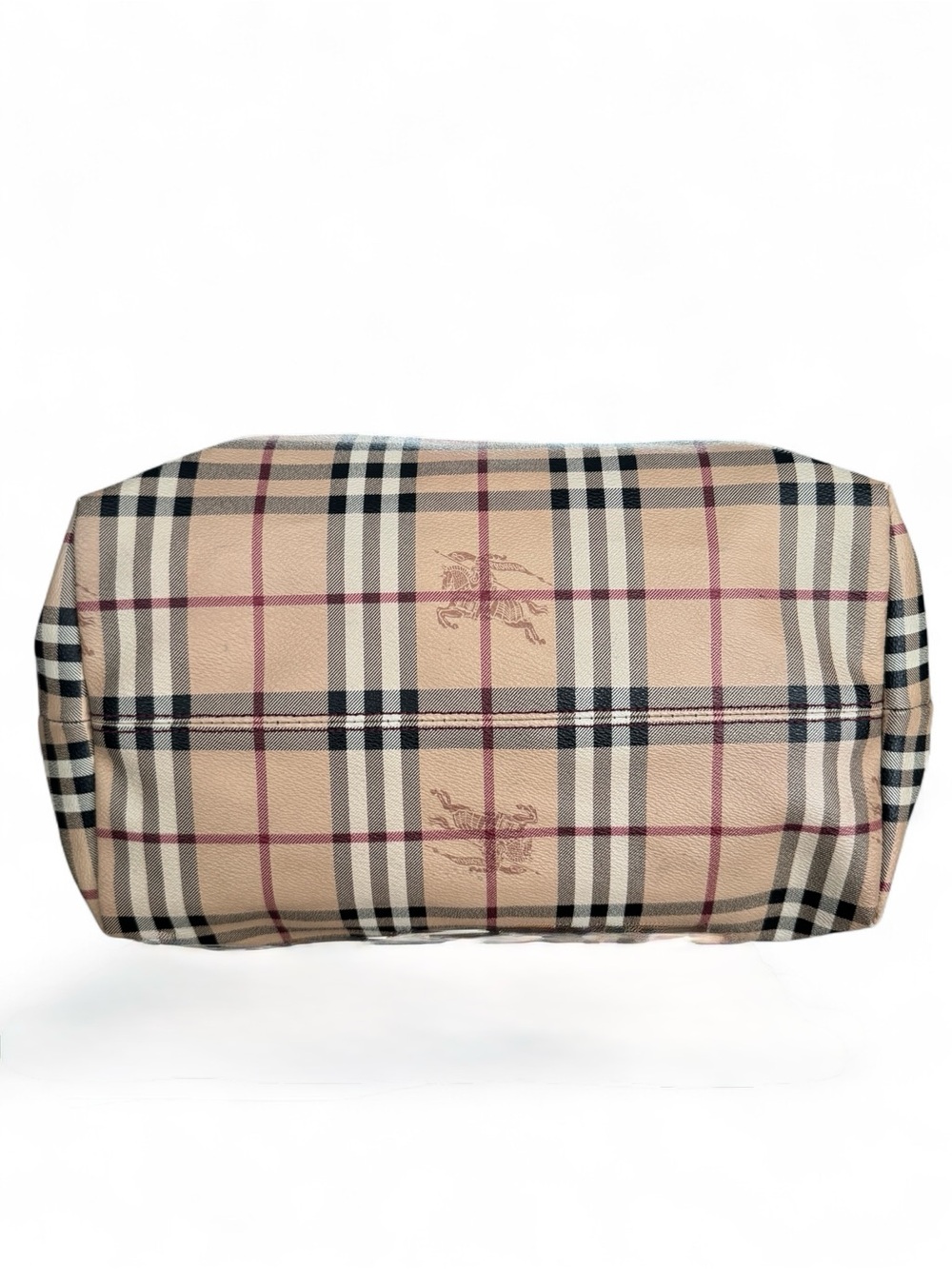 Burberry haymarket Check Tote with Burgundy Leather Handles - Picture 15 of 15